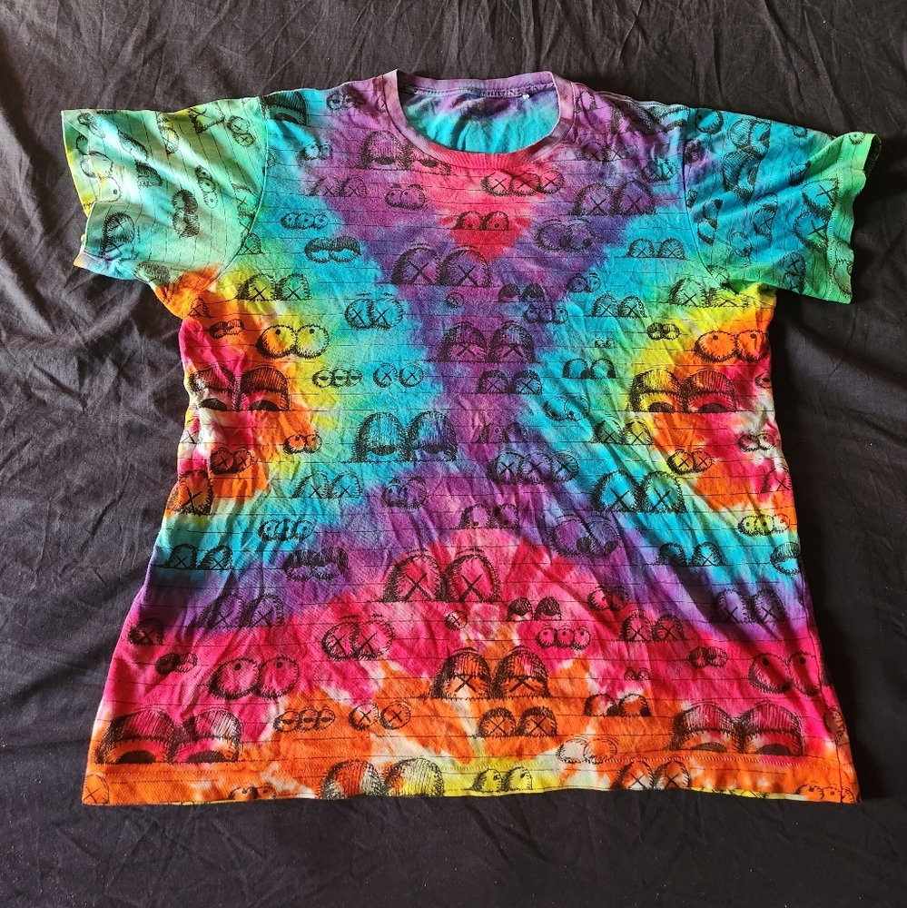 Tie Dyed Uniqlo KAWS Tee